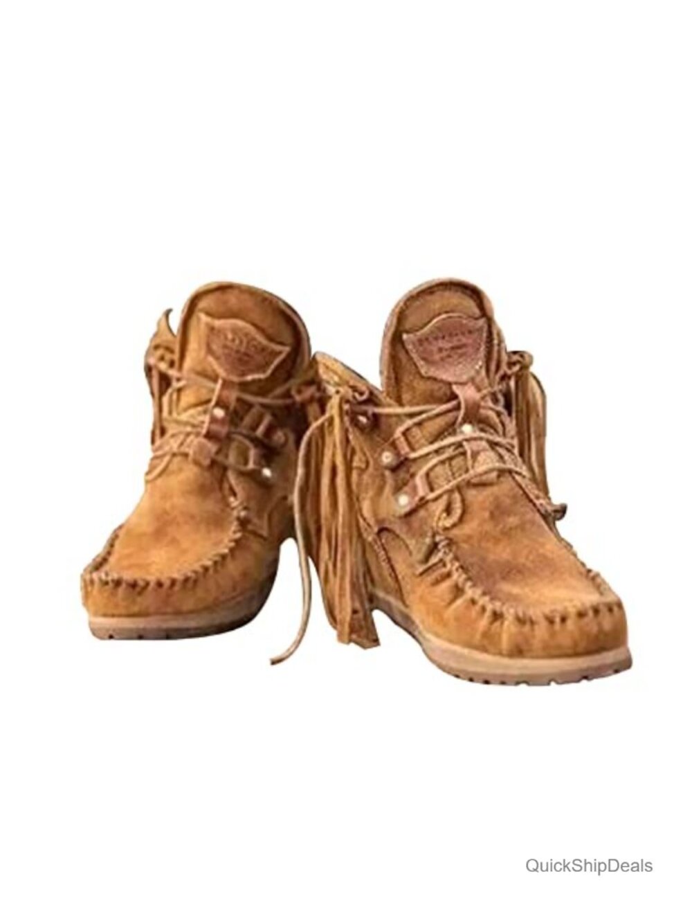 Women's Vintage Cowboy Fringed Ankle Boots Mocc